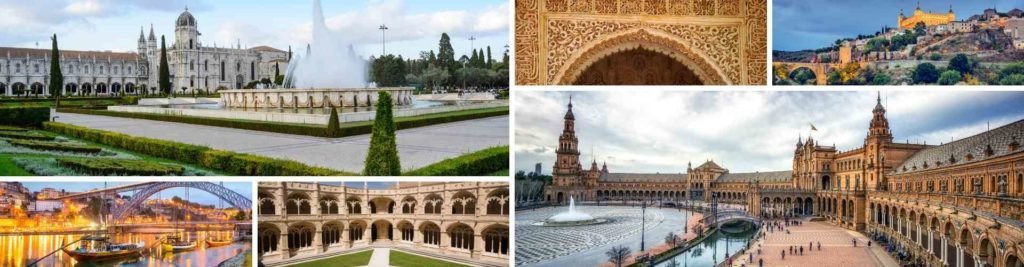 Package to Portugal and southern Spain from Madrid with guides in English.