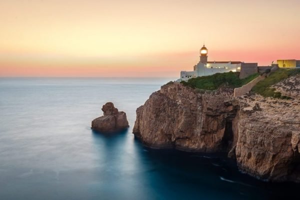 Reisen nach Europa von Portugal. Fahrt in den Süden von Portugal, Algarve, Cabo de San Vicente